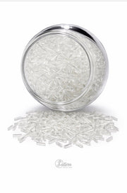 Margele tubulare din sticla transparente 7 mm, 500 gr/punga, accesorii pentru bijuterii si handmade