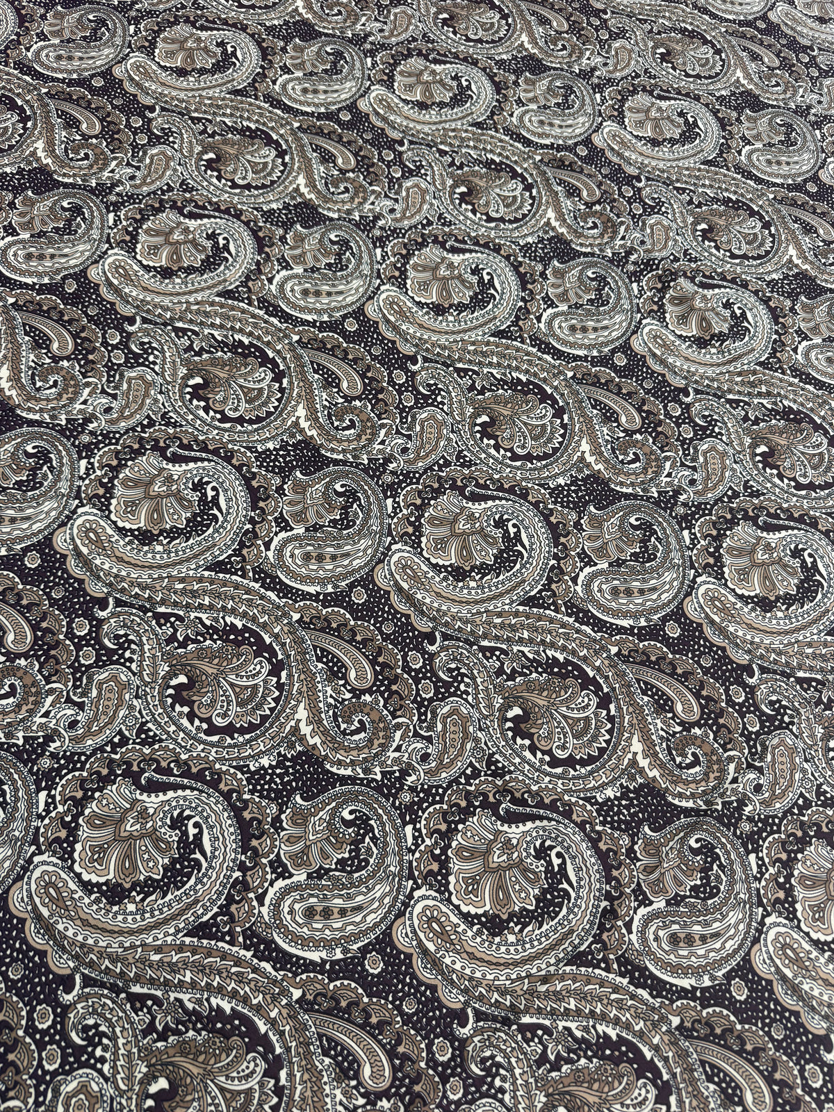 Material Vascoza Premium cu Imprimeu Paisley Albastru