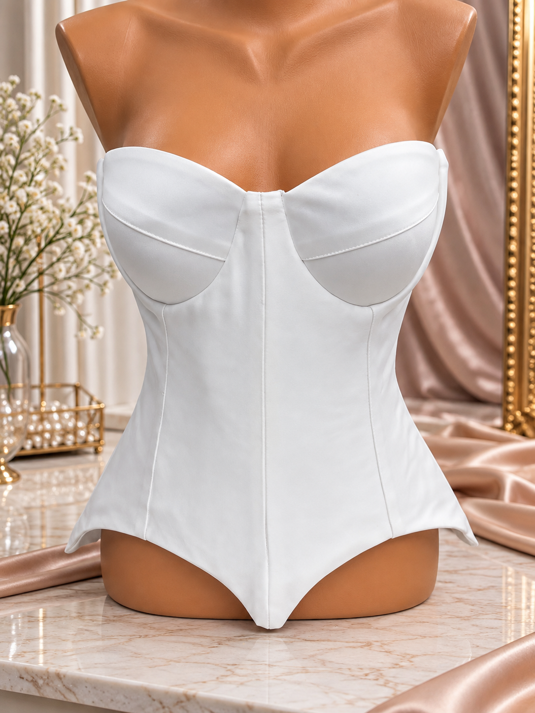 Corset Din Tafta Cu Cupe M55