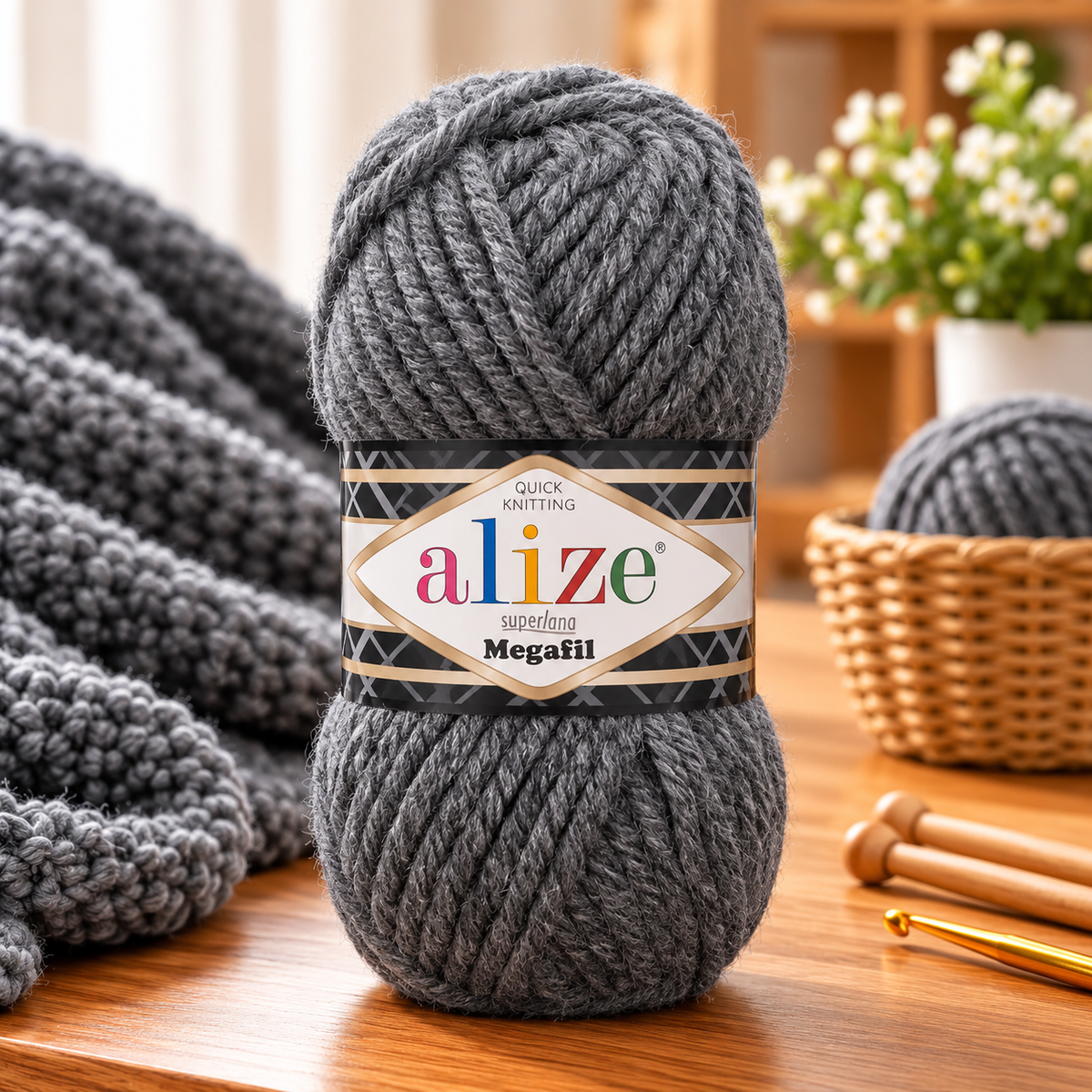 Fir de tricotat Alize Superlana Megafil(100g/buc)
