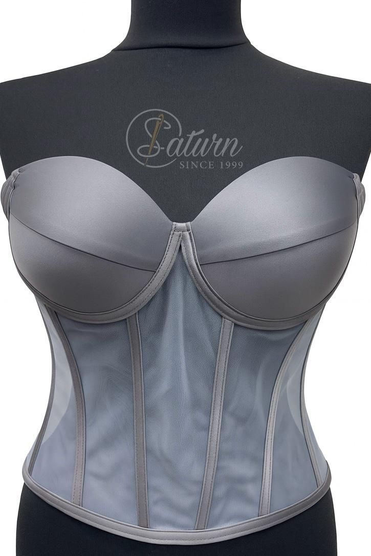 Corset Modelator Cu Cupe, Material Satin M1