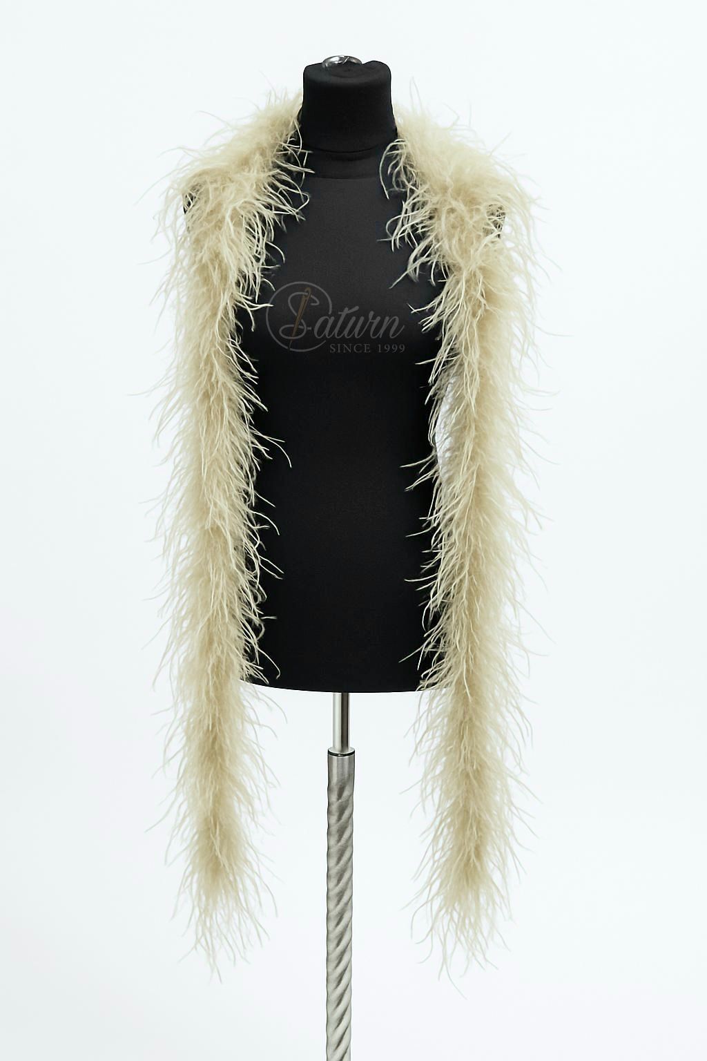 Sal din pene de strut natural – 2 straturi, extra pufos, lungime 2m | Accesoriu Glam de Lux