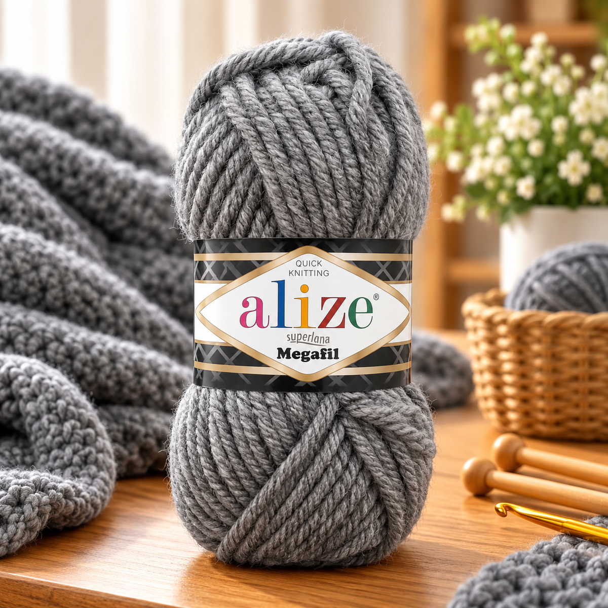 Fir de tricotat Alize Superlana Megafil(100g/buc)
