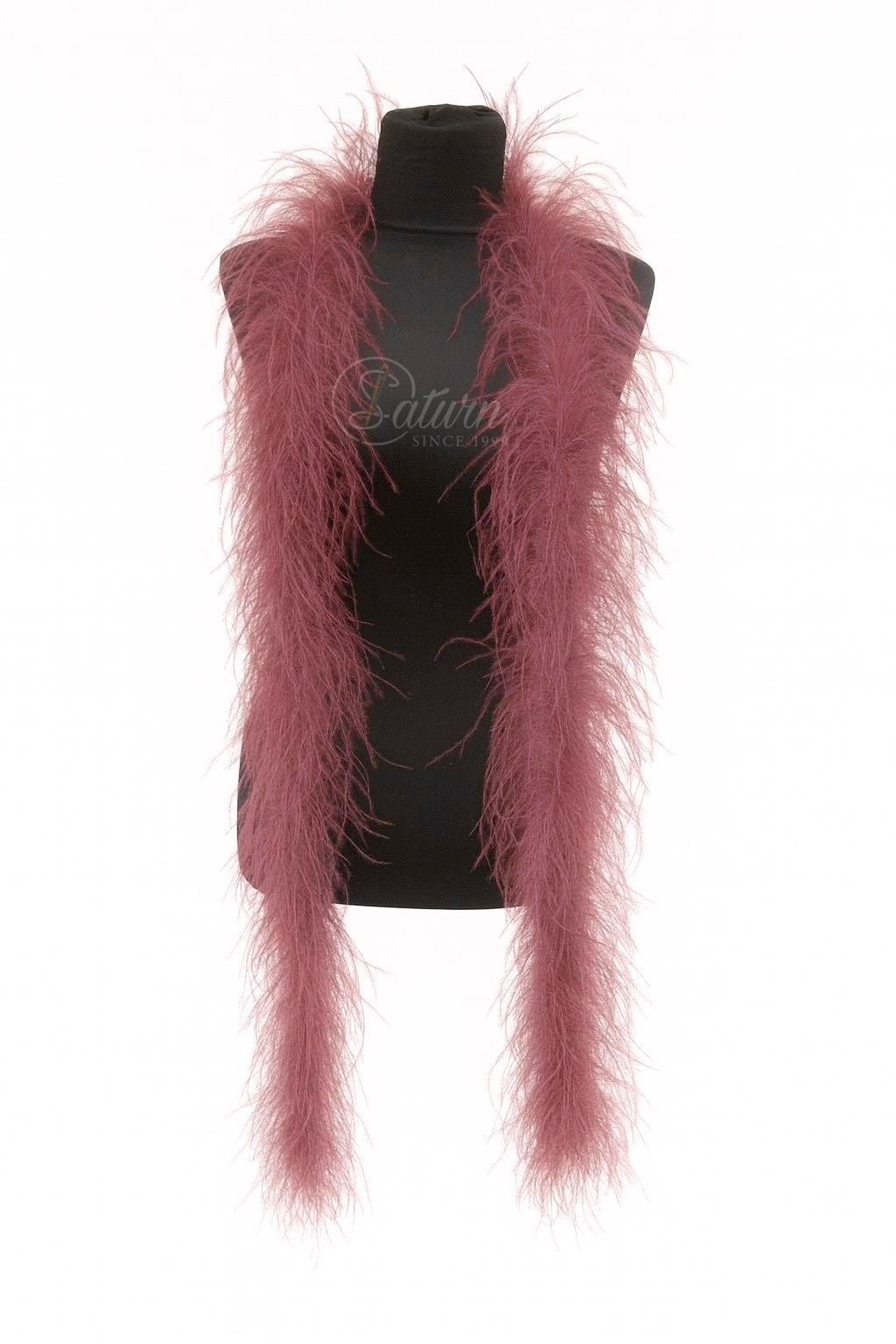 Sal din pene de strut natural – 2 straturi, extra pufos, lungime 2m | Accesoriu Glam de Lux