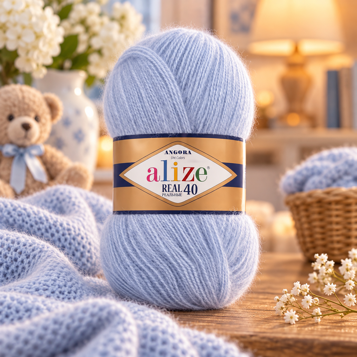 Fir de tricotat Alize Angora Real 40   (100g/buc)