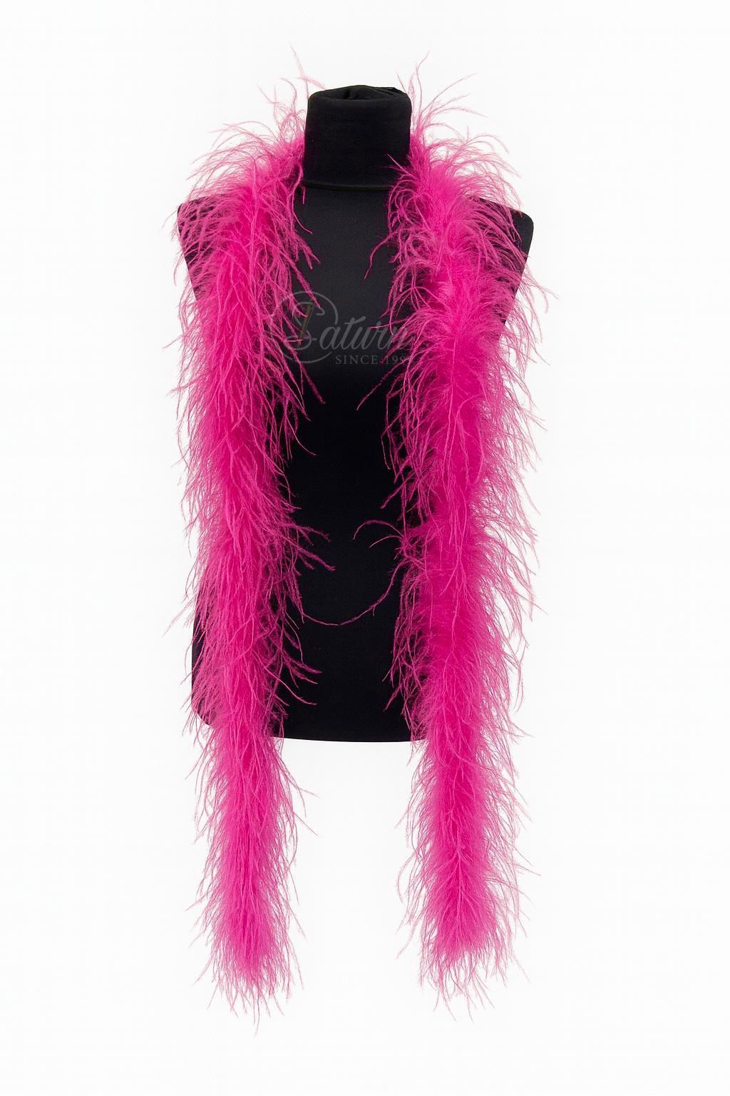 Sal din pene de strut natural – 2 straturi, extra pufos, lungime 2m | Accesoriu Glam de Lux