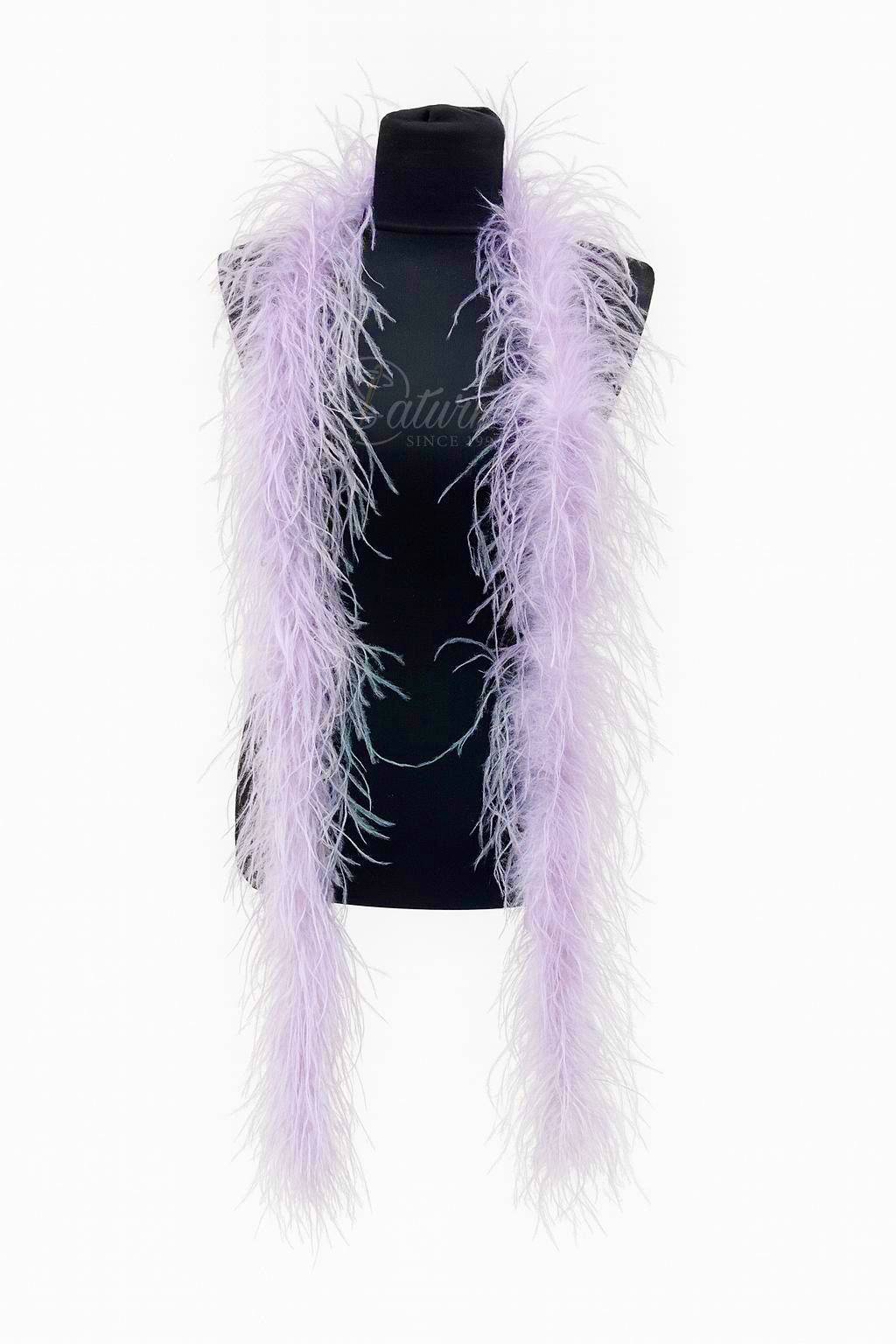 Sal din pene de strut natural – 2 straturi, extra pufos, lungime 2m | Accesoriu Glam de Lux