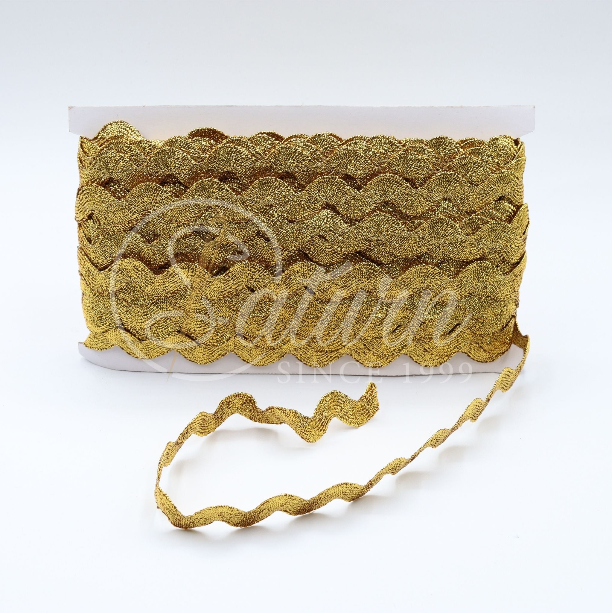 Banda zig-zag auriu/argintiu-12mm (20 metri/card)