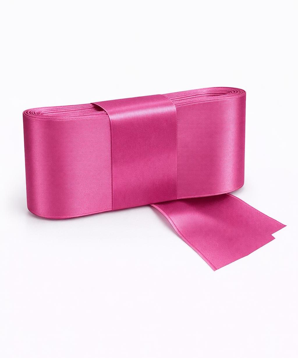 Banda dublu satin 6 cm – panglica satin decorativa, rola 10 metri