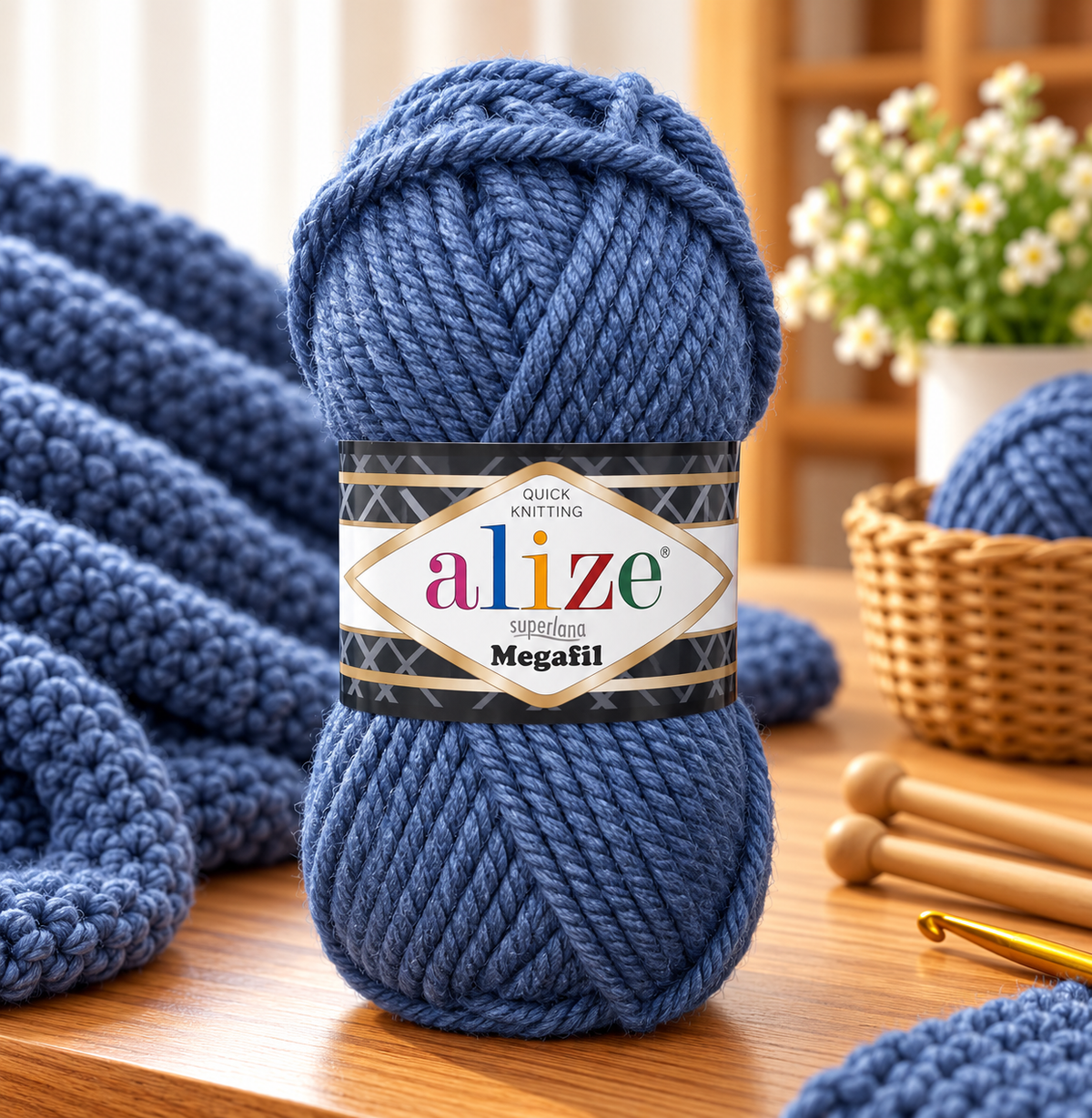 Fir de tricotat Alize Superlana Megafil(100g/buc)
