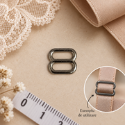 Reglatori Si Inele Pentru Bretele Sutiene ,Metal-Patrat , Model #2021, 100buc\Set