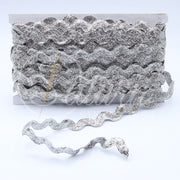 Banda zig-zag auriu/argintiu-12mm (20 metri/card)