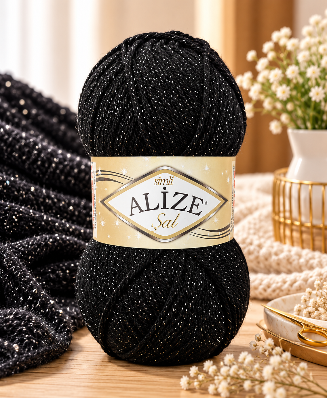 Fir de tricotat Alize Sal Simli cu fir metalizat (100g/buc)