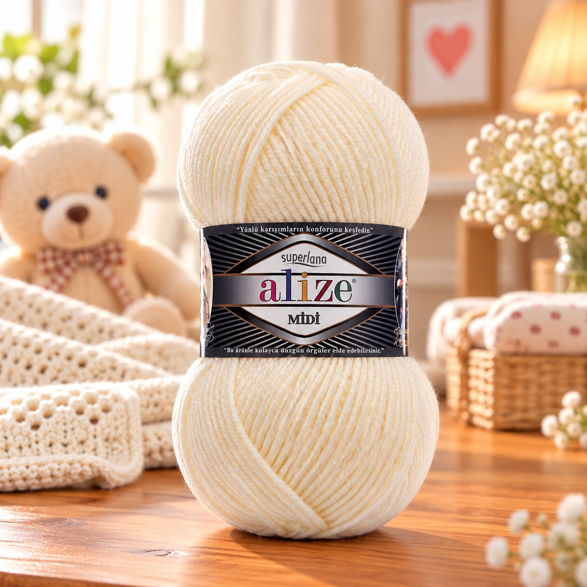 Fir de tricotat Alize Superlana Midi (100g/buc)
