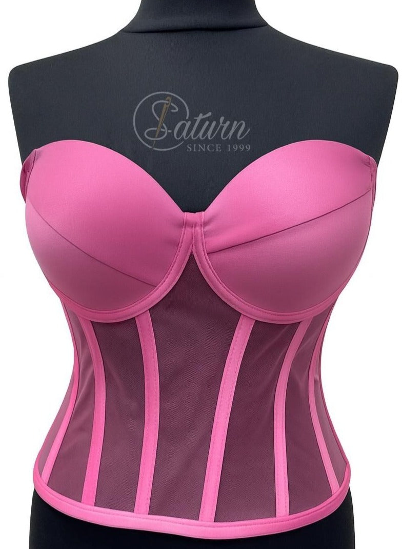 Corset Modelator Cu Cupe, Material Satin M1