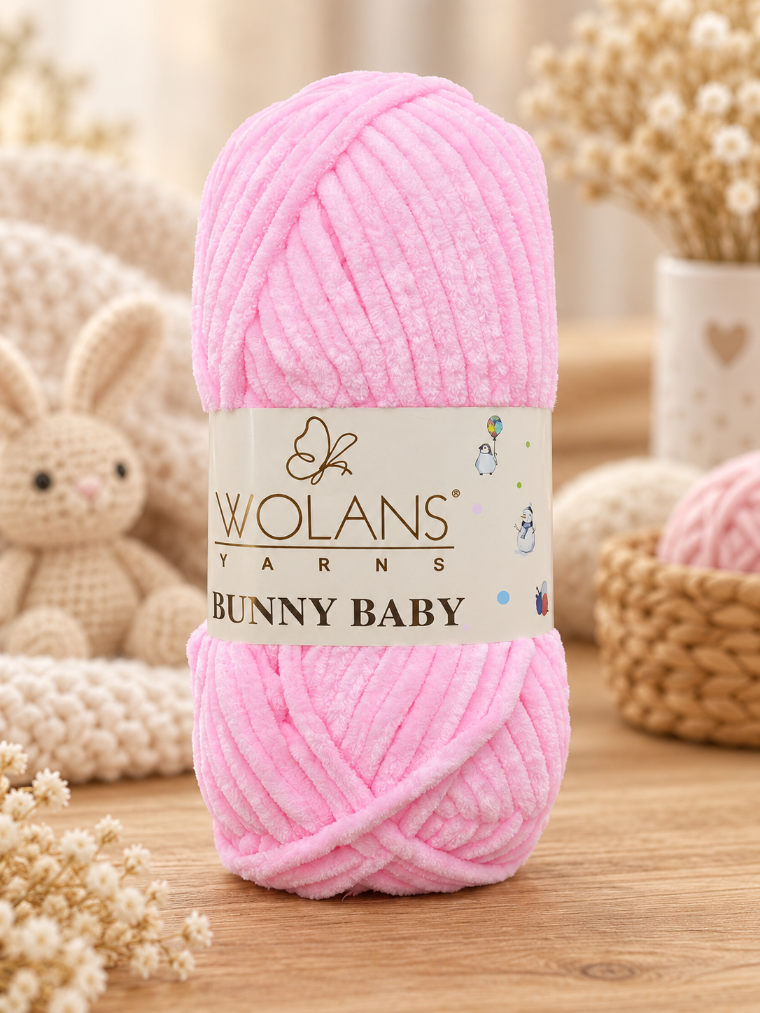 Fir plusat de tricotat Wolans Bunny Baby – (100g/buc)