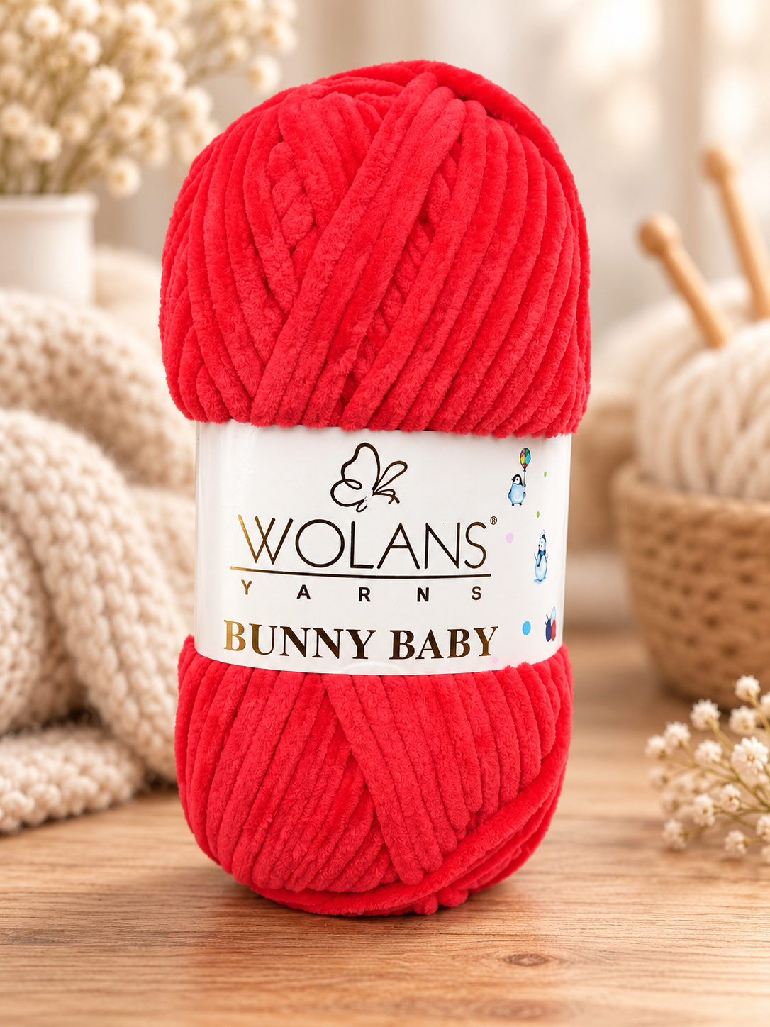 Fir plusat de tricotat Wolans Bunny Baby – (100g/buc)