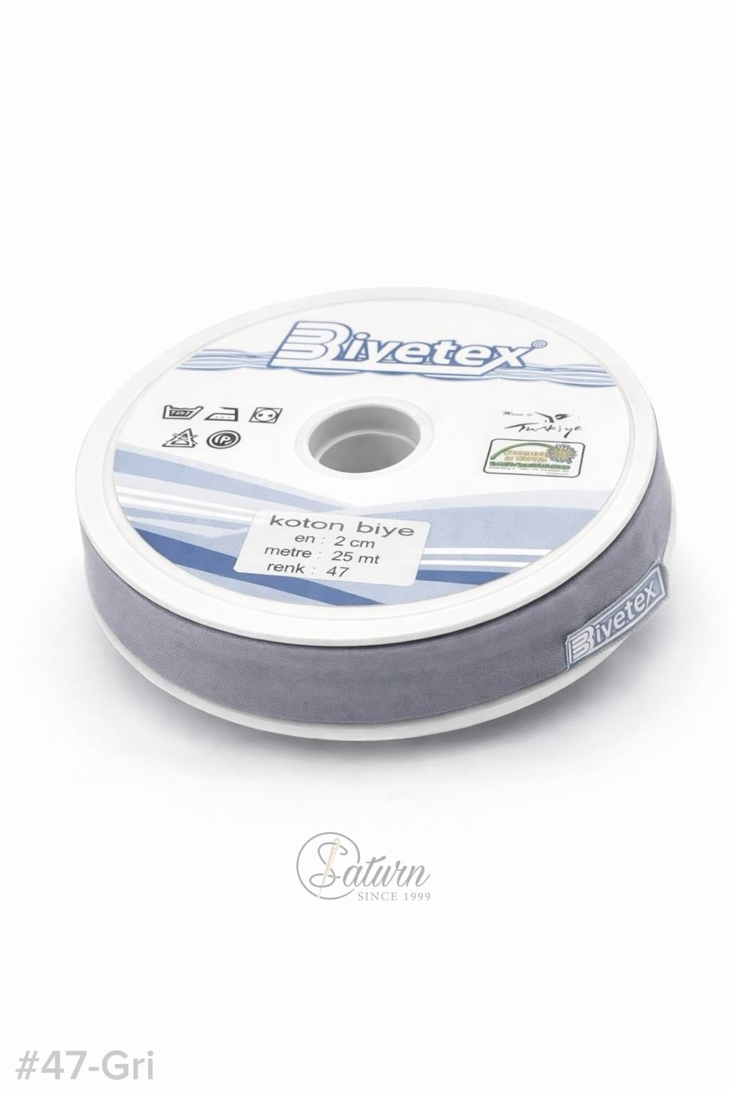 Banda bie din bumbac 20 mm – banda pentru finisare haine, rola 25 metri