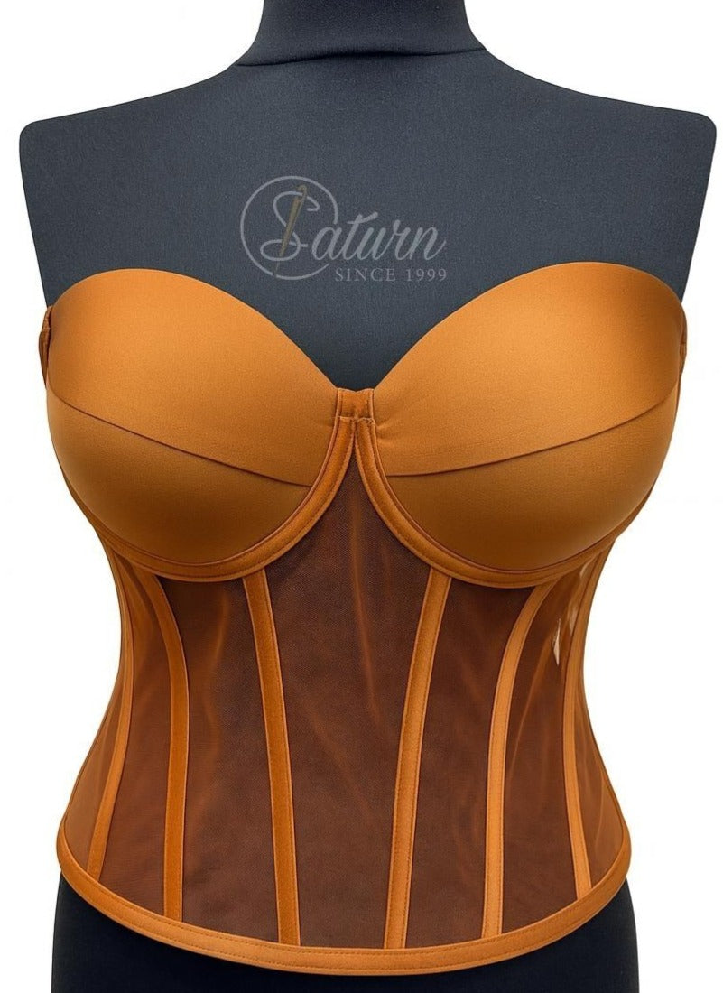 Corset Modelator Cu Cupe, Material Satin M1