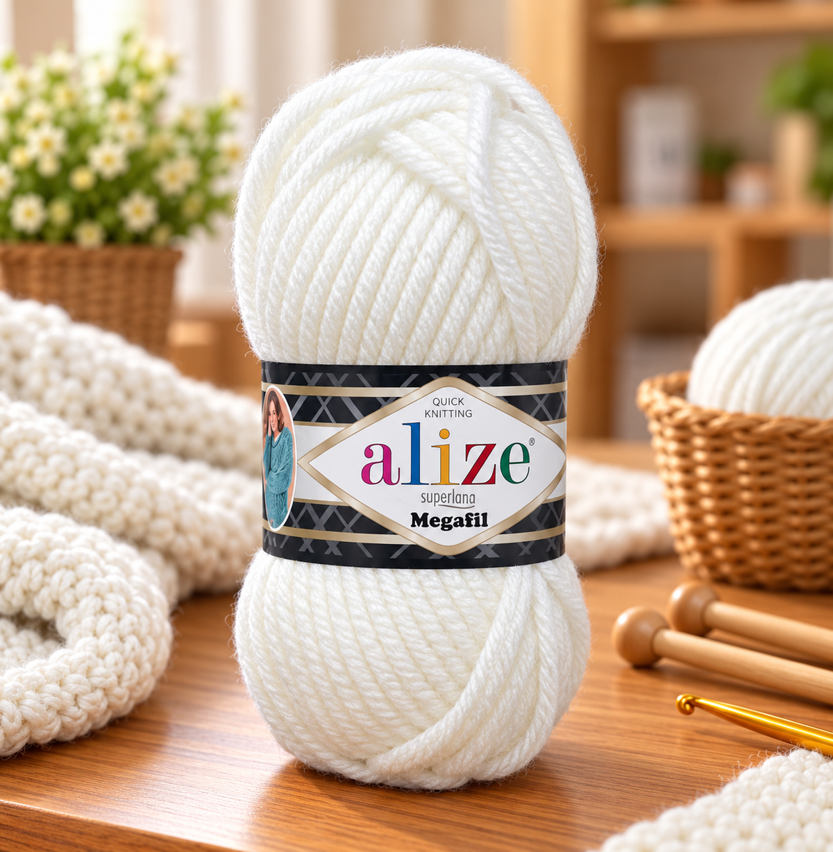 Fir de tricotat Alize Superlana Megafil(100g/buc)