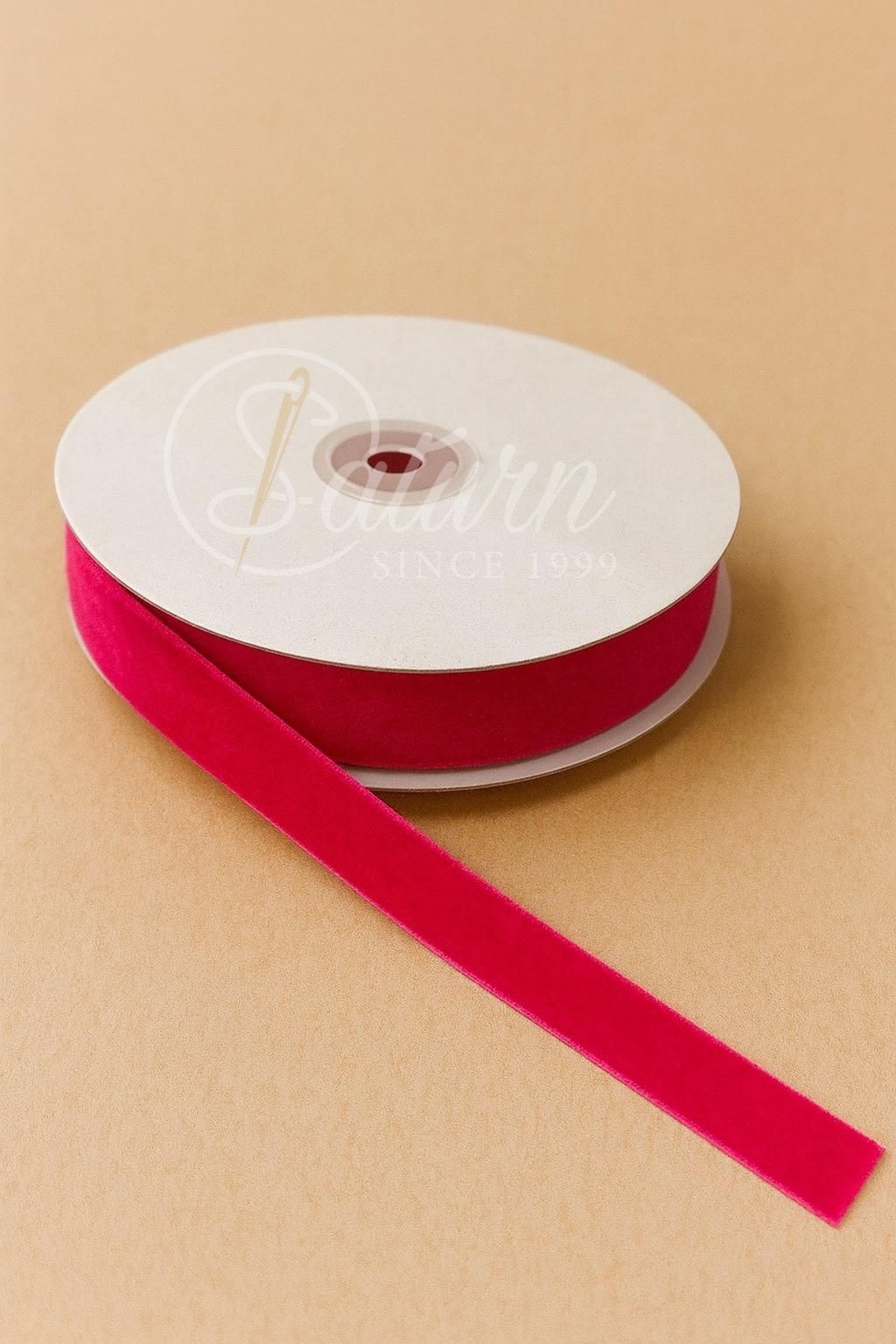 Banda De Catifea Premium –1,5cm, 20 Yards/Rola (18.3Metri) – Diverse Culori
