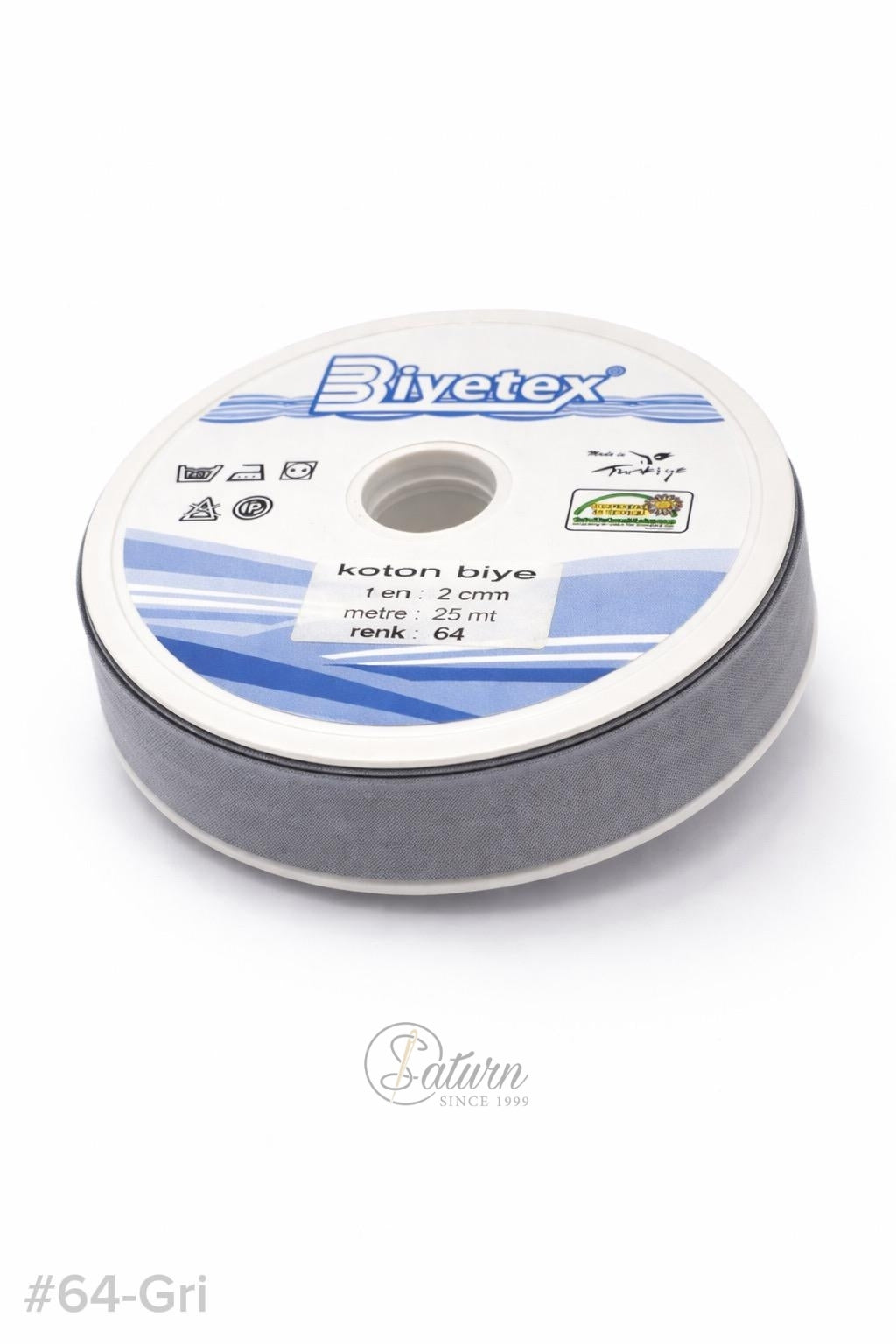 Banda bie din bumbac 20 mm – banda pentru finisare haine, rola 25 metri