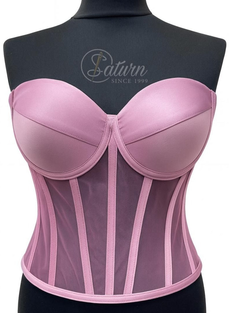 Corset Modelator Cu Cupe, Material Satin M1