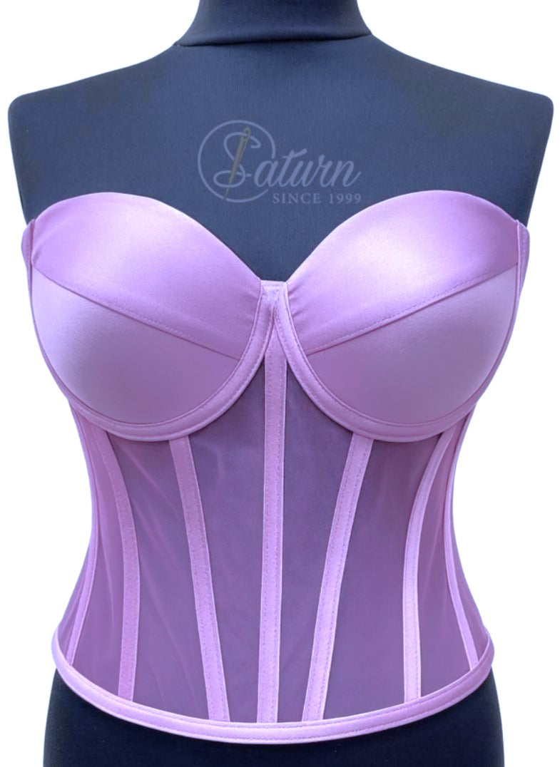 Corset Modelator Cu Cupe, Material Satin M1