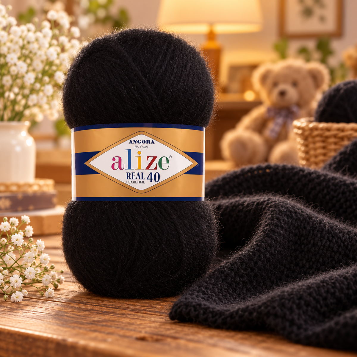 Fir de tricotat Alize Angora Real 40   (100g/buc)