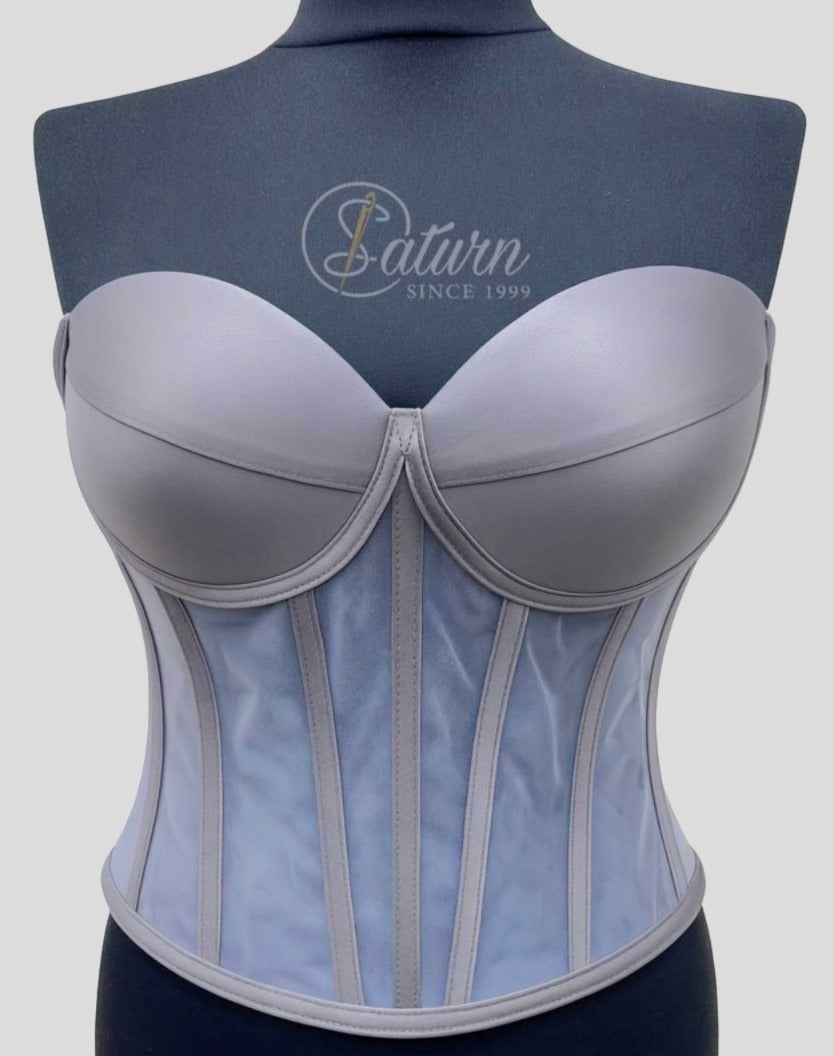 Corset Modelator Cu Cupe, Material Satin M1