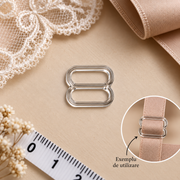 Reglatori Si Inele Pentru Bretele Sutiene ,Plastic-Patrat MODEL #2336, 100buc\Set