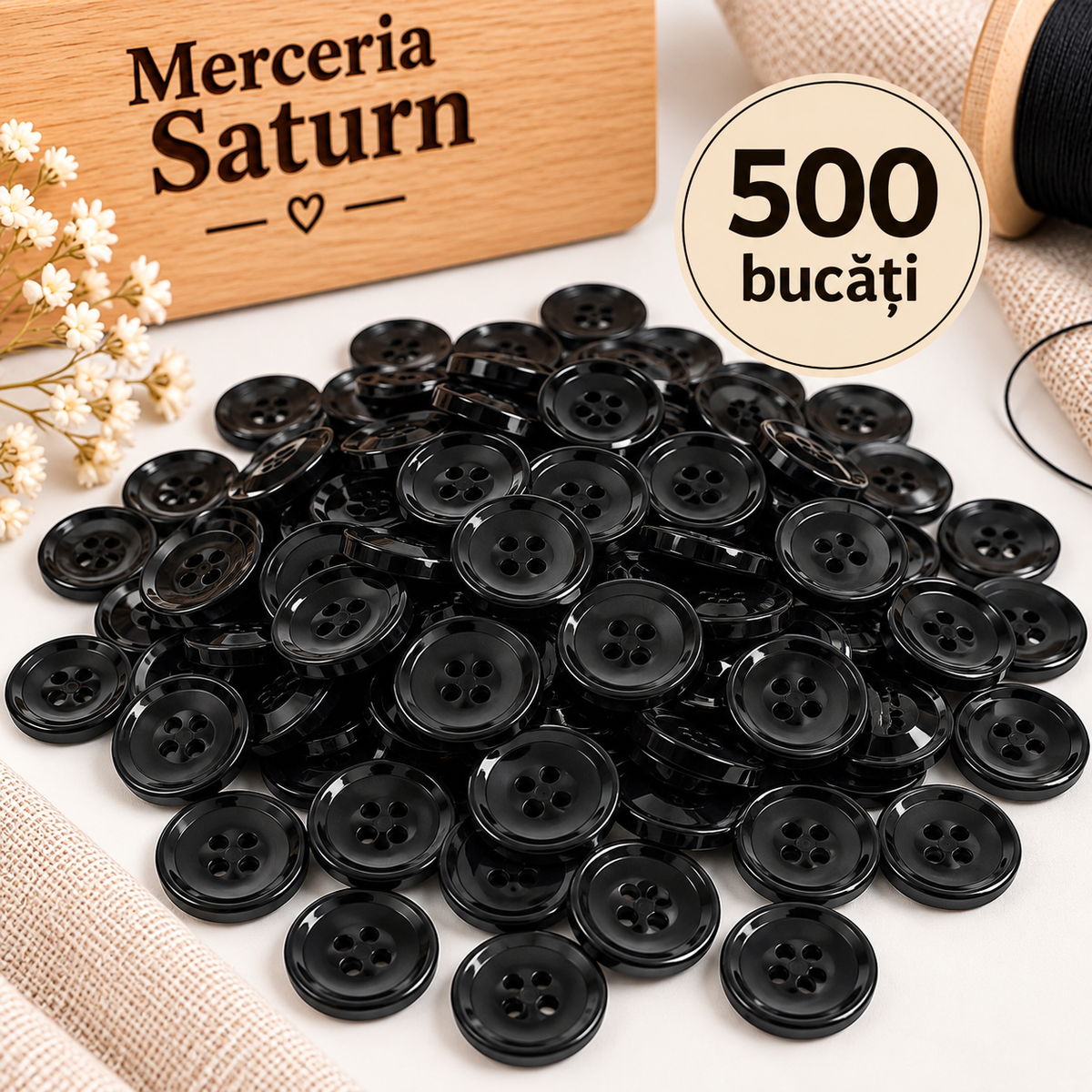 Nasturi Plastic 4 Gauri , Marimea 18L=11,5 mm, 500 Buc/Punga