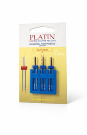 Ac PLATIN dublu universal pentru masina de cusut 11/75 3mm – cusaturi decorative și tivuri perfecte/la Set de 3 ace mercerie saturn ace masina de cusut