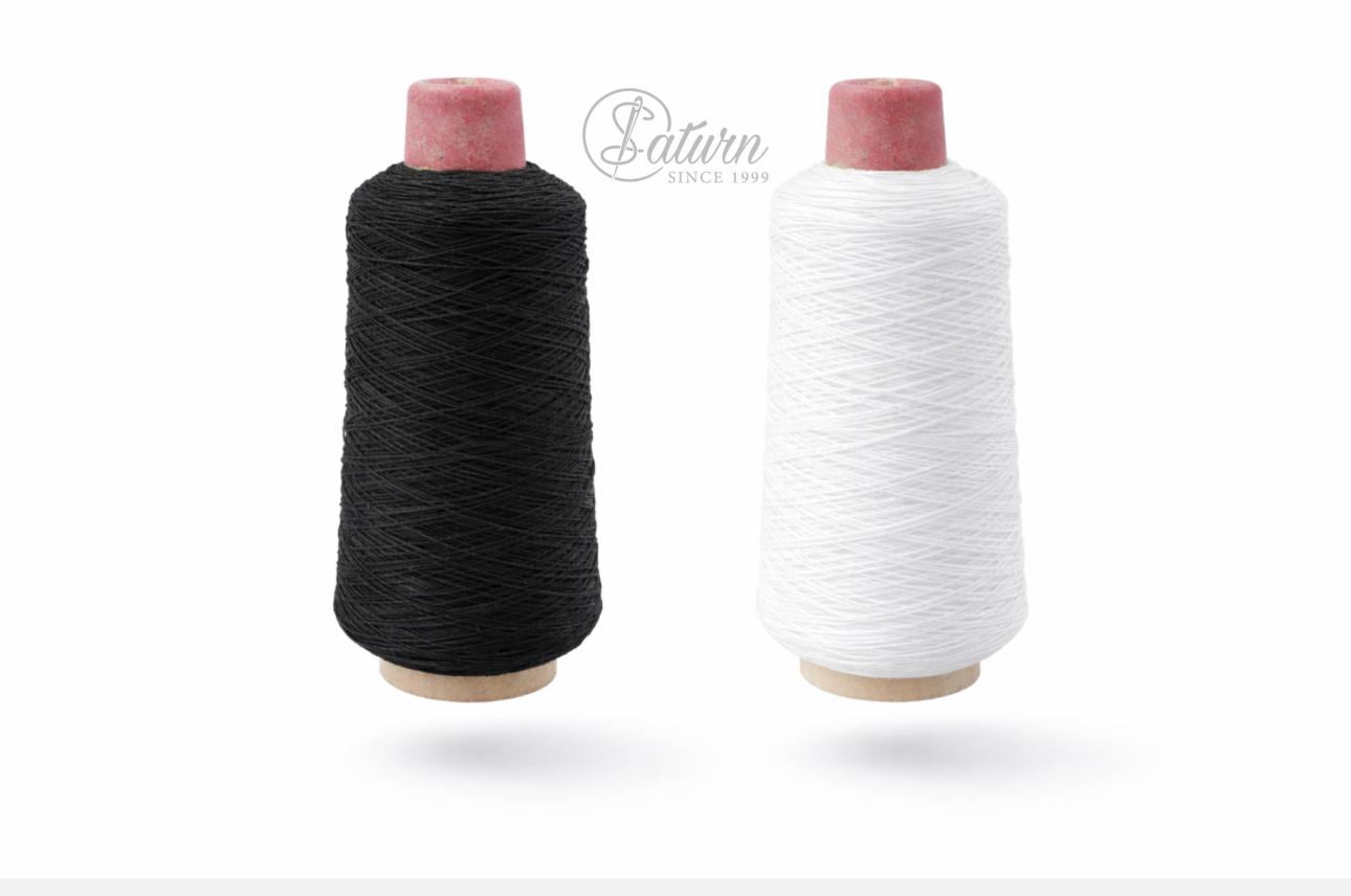 Ata Elastica pentru Încretit Materiale – 250 g / Con – Alb & Negru