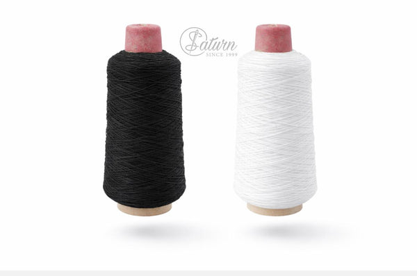 Ata Elastica pentru Încretit Materiale – 250 g / Con – Alb & Negru
