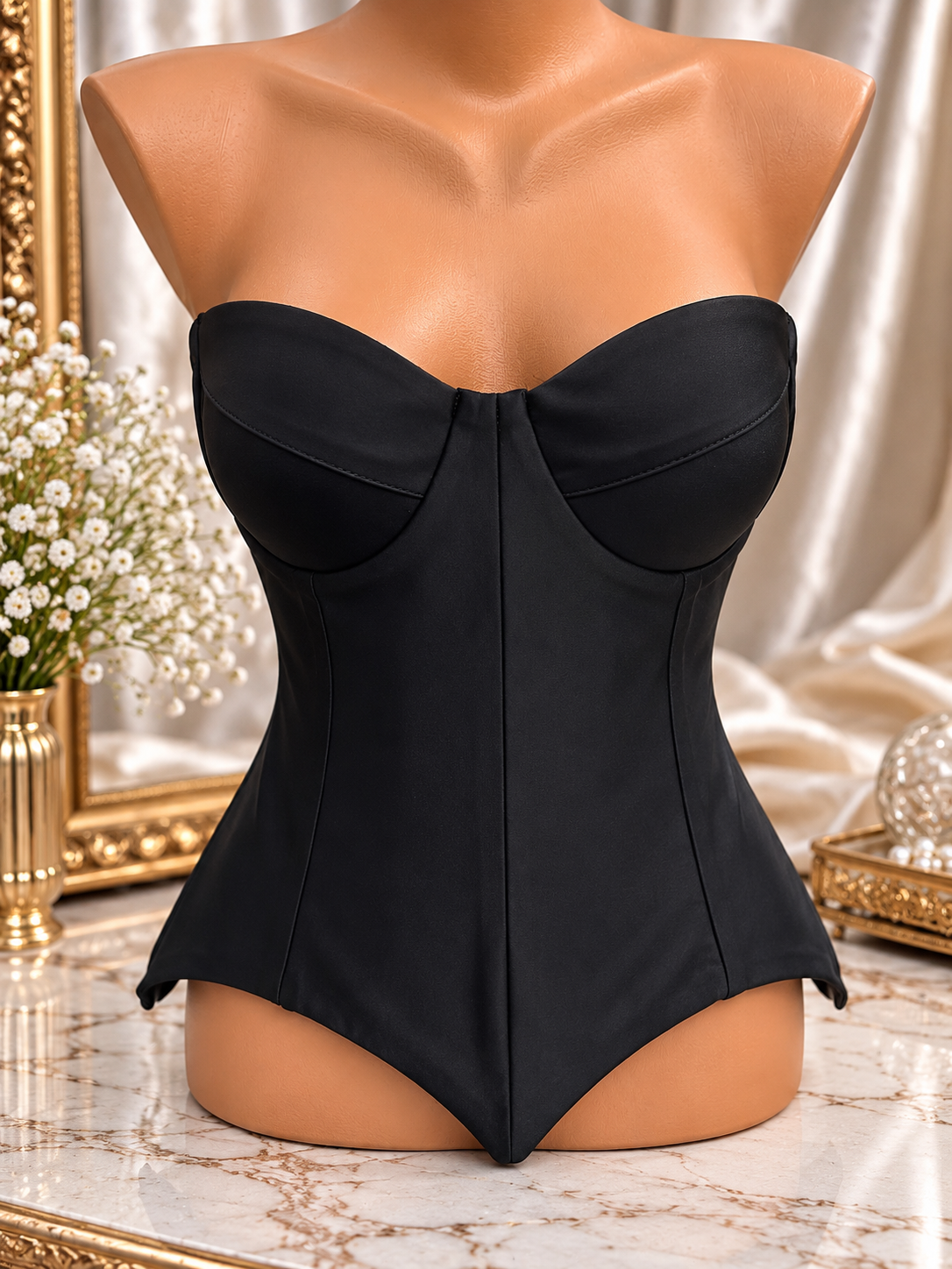 Corset Din Tafta Cu Cupe M55