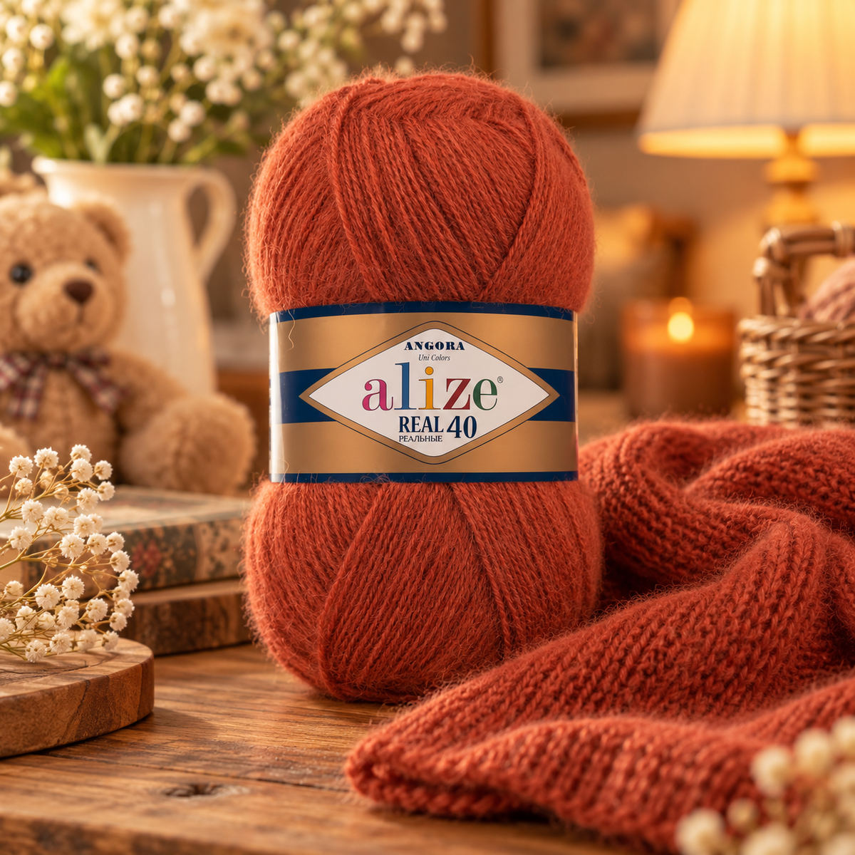 Fir de tricotat Alize Angora Real 40   (100g/buc)