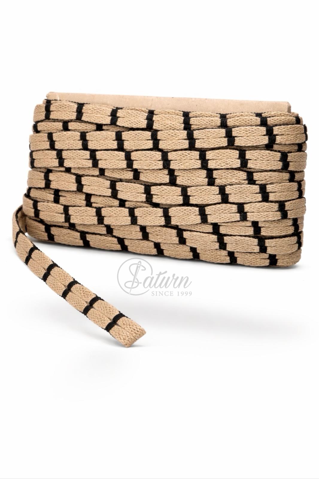Banda Decorativa 2 cm Tip Iuta Impletita – Galon Rustic mercerie saturn negru, galon,iuta 