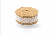 Banda Iuta cu Dantela – Latime 5 cm – Rola 10 m – Decor Rustic mrcerie saturn 