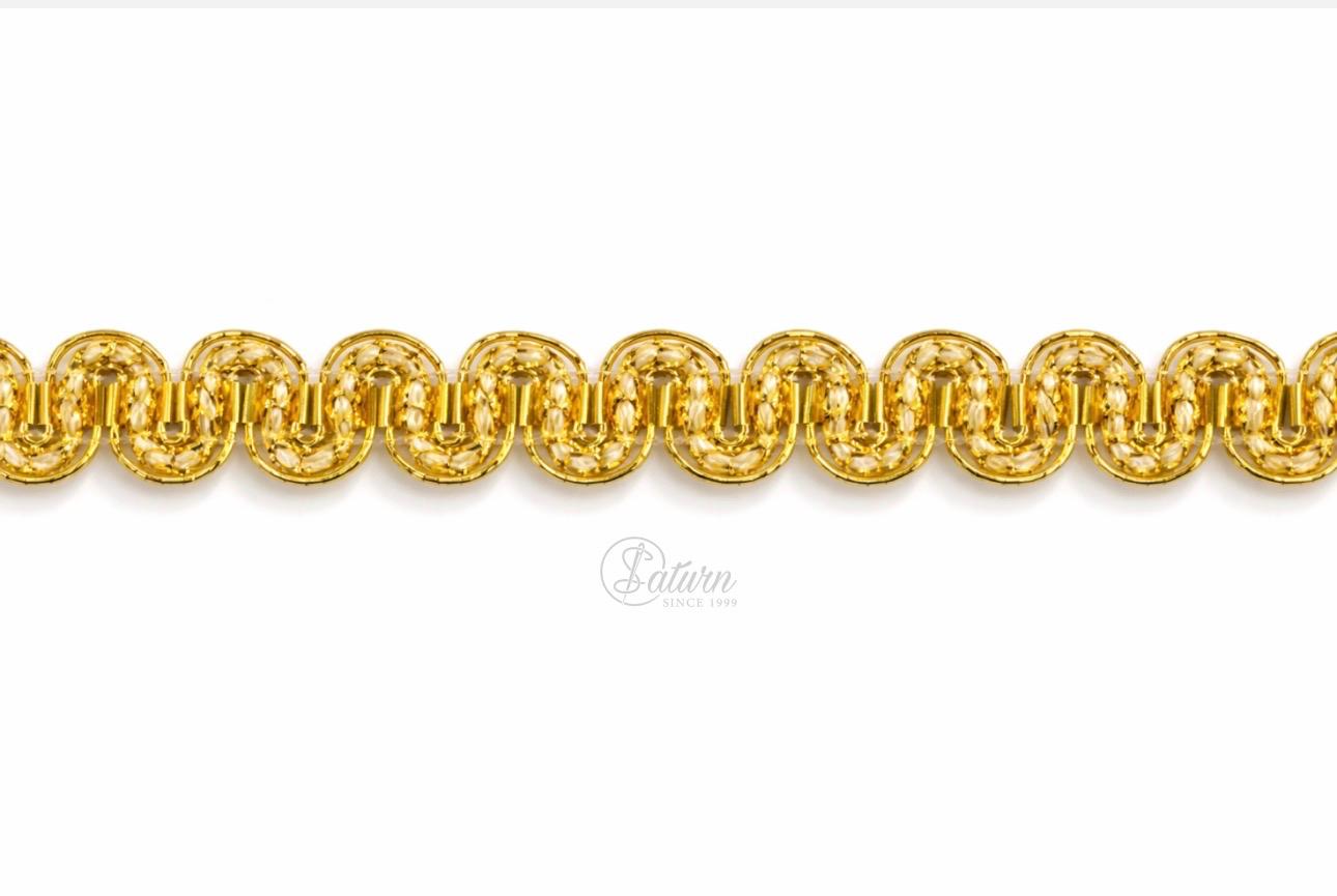 Banda decorativa cu fir metalizat,M(#0004D) latime 1 cm,15 yards (13,7 metri)/rola