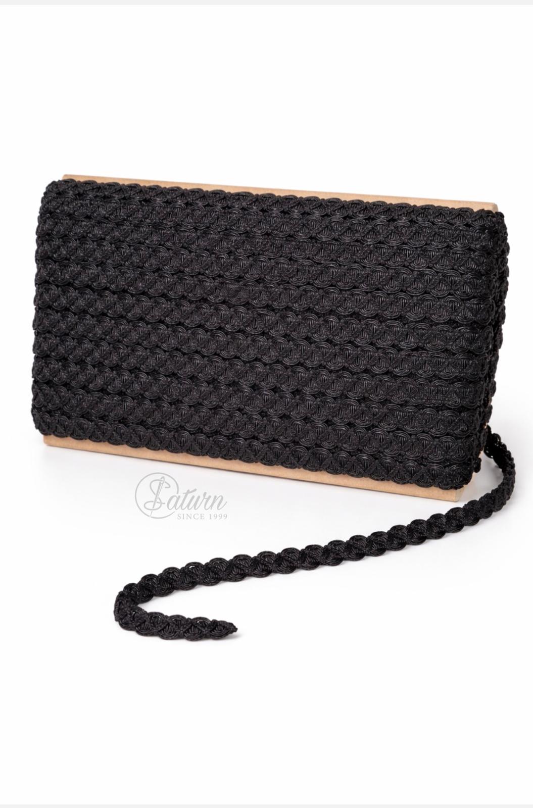 Banda decorativa neagra 2,2 cm M2 banda decorativa
pasmanterie
accesorii cusut
fir metalizat
ornamente textile
materiale handmade Mercerie saturn 