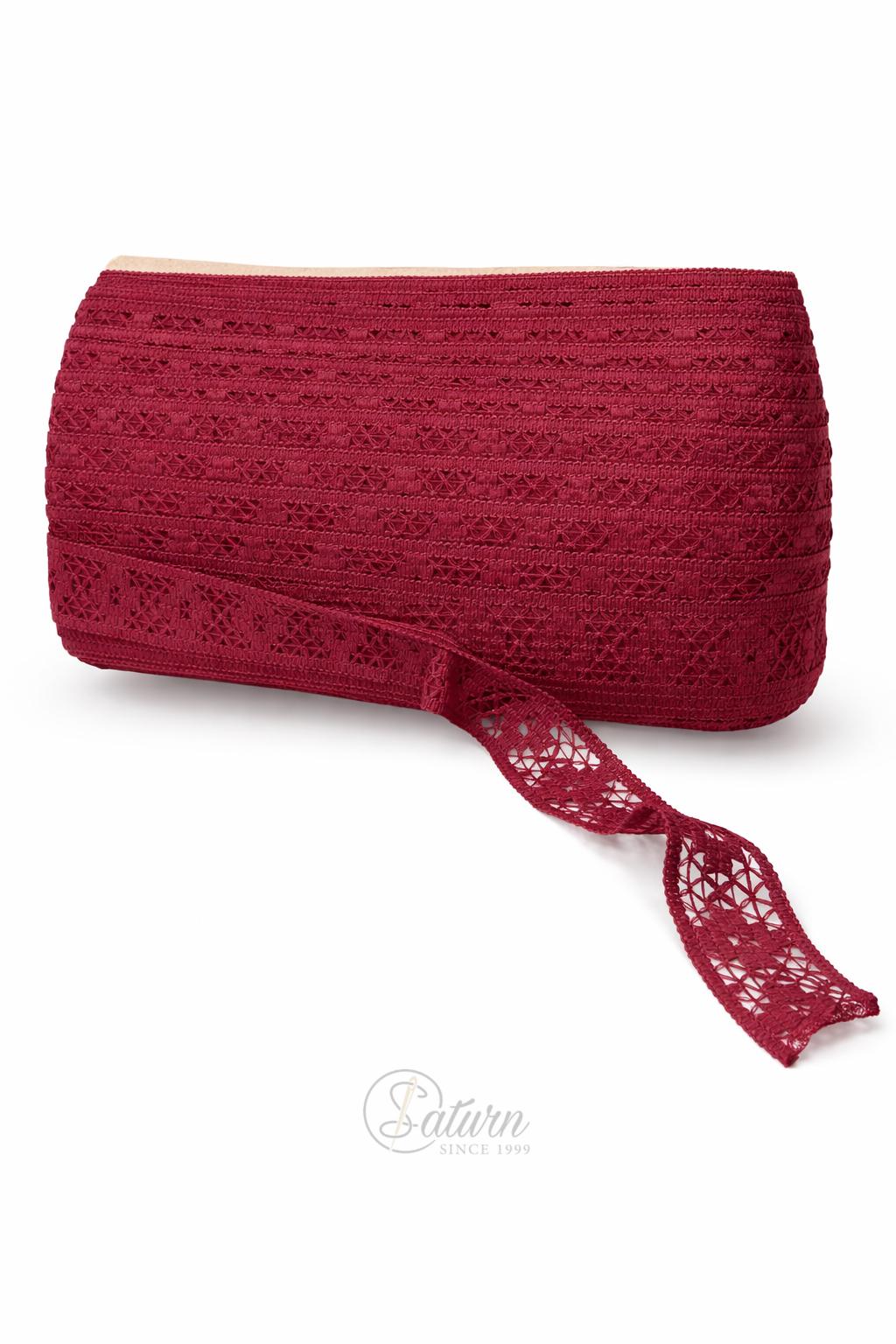 Banda decorativa tip dantela 4 cm Pasmanterie grena  mercerie satrun banda decorativa
pasmanterie
accesorii cusut
fir metalizat
ornamente textile
materiale handmade