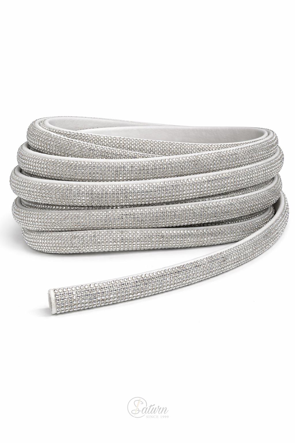 Banda tip cordon cu strasuri pentru haine si accesorii – snur decorativ cu cristale/la metru /1.5cm  mercerie saturn 