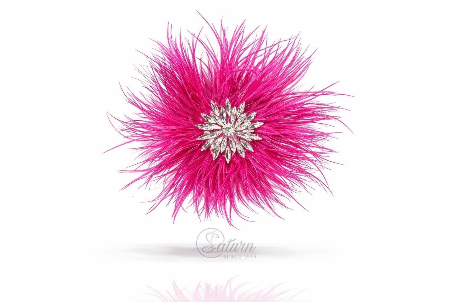 Brosa  Decorativa Din Pene De Strut  15cm – Accesorii Elegante Pentru Tinute Speciale mercerie saturn 