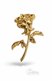 Brosa/catarama aurie model trandafir  accesoriu elegant pentru rochii si sacouri mercerie saturn 