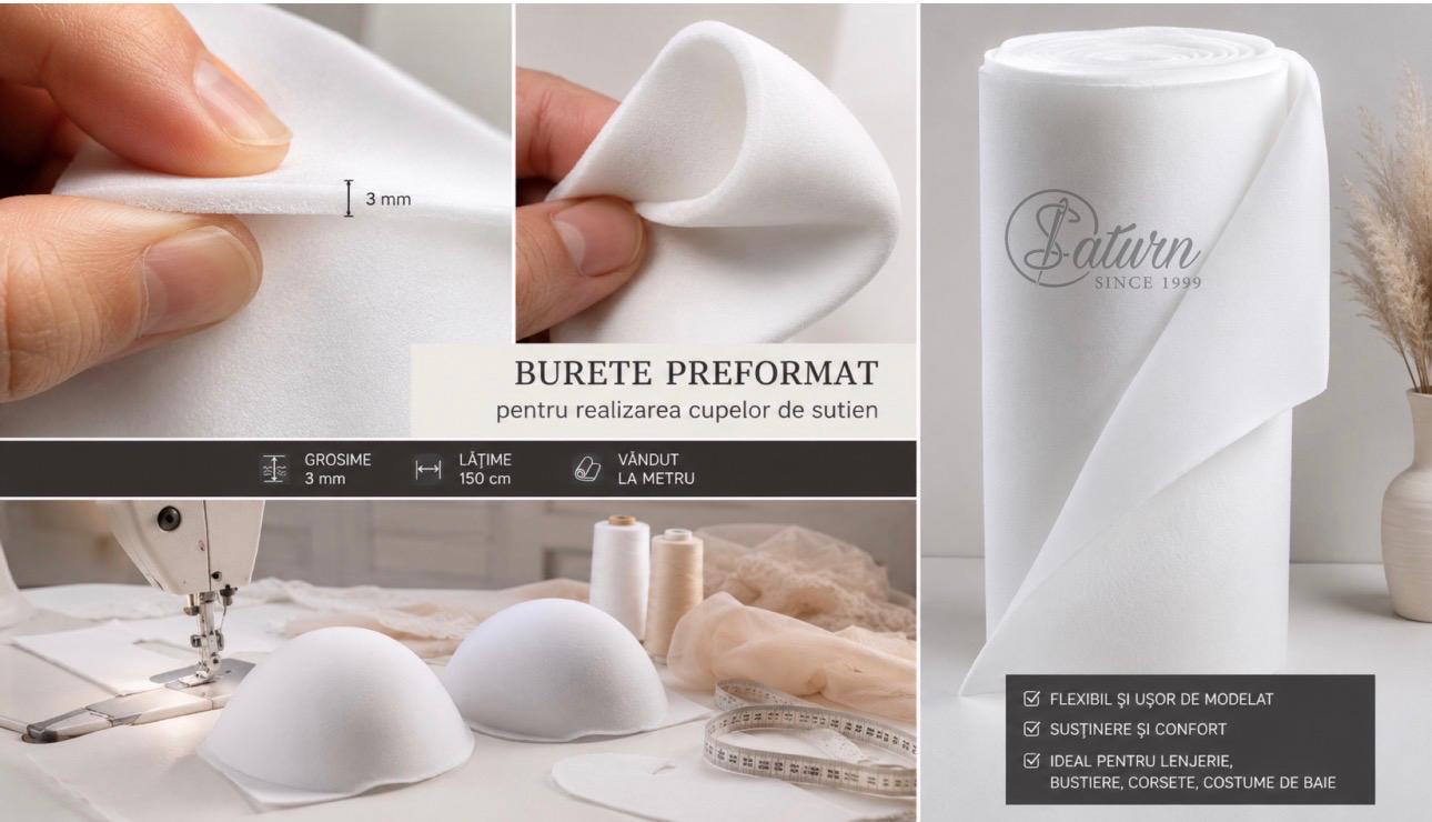 Burete soft pentru cupe de sutien și costume de baie/la metru