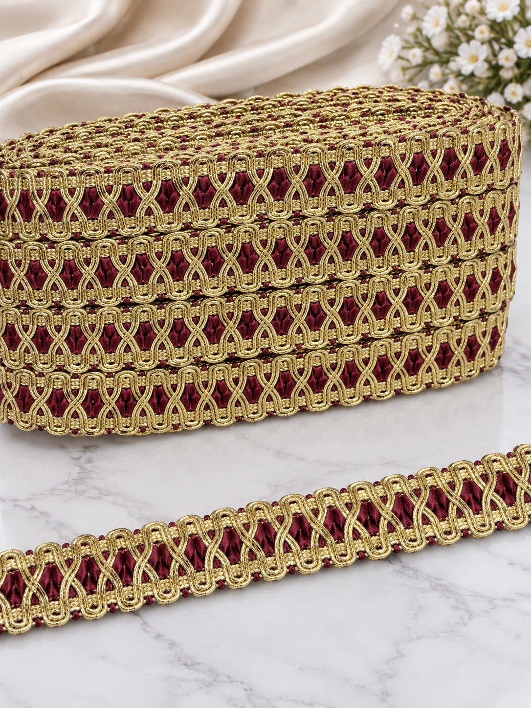 Banda Decorativa 2.5 Cm 25 Yards\Rola (22.86 Metri\Rola) Model 0976