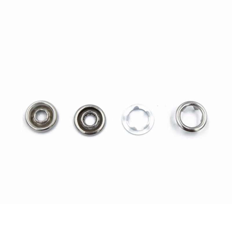 Capse Albe Metalice Tip Bebe /Snap/4Piese/pereche marime 8.2mm Interior 1440 Perechi/Pungă–Inoxidabile (Nu Ruginesc)
