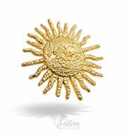 Catarama/accesoriu  metalic auriu  tip soare 6 cm pentru curele si decor vestimentar