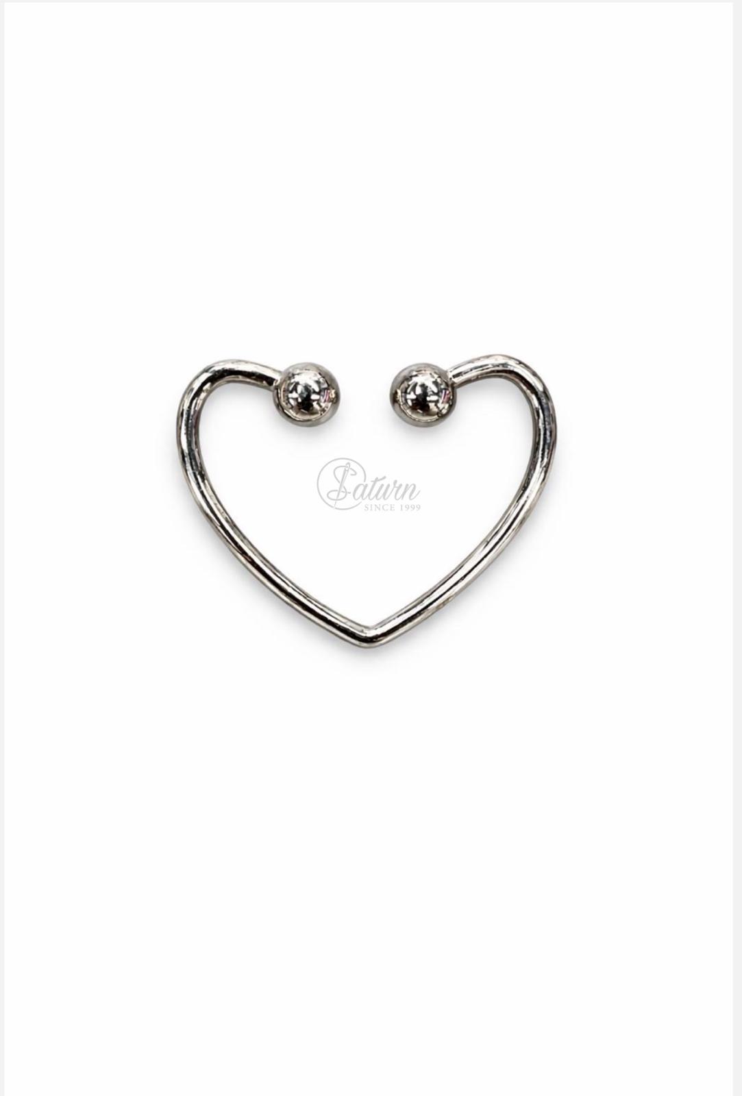 Catarama argintie 5,5 cm forma inima – accesoriu pentru rochii si costume de baie mercerie saturn 